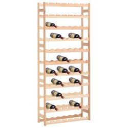 vidaXL Botellero para 77 botellas de madera de pino 