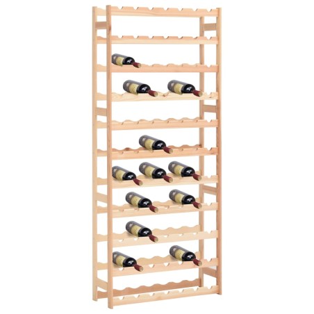 vidaXL Botellero para 77 botellas de madera de pino 