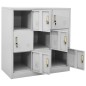 vidaXL Armarios taquilla 2 uds de acero gris claro 90x45x92,5 cm vidaXL Armarios taquilla 2 uds de acero gris claro 90x45x92,5 cm