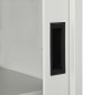 vidaXL Armario de puerta corrediza con macetero gris claro acero vidaXL Armario de puerta corrediza con macetero gris claro acero