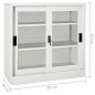 vidaXL Armario de puerta corrediza con macetero gris claro acero vidaXL Armario de puerta corrediza con macetero gris claro acero