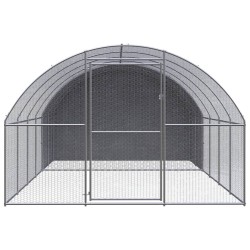 vidaXL Gallinero de exterior de acero galvanizado 3x4x2 m