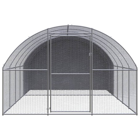 vidaXL Gallinero de exterior de acero galvanizado 3x4x2 m