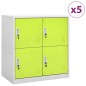 vidaXL Armarios taquilla 5 uds de acero gris y verde 90x45x92,5 cm vidaXL Armarios taquilla 5 uds de acero gris y verde 90x45x92,5 cm
