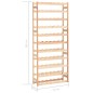 vidaXL Botellero para 77 botellas de madera de pino vidaXL Botellero para 77 botellas de madera de pino