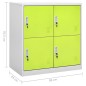 vidaXL Armarios taquilla 5 uds de acero gris y verde 90x45x92,5 cm vidaXL Armarios taquilla 5 uds de acero gris y verde 90x45x92,5 cm