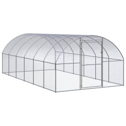 vidaXL Gallinero de exterior de acero galvanizado 3x6x2 m