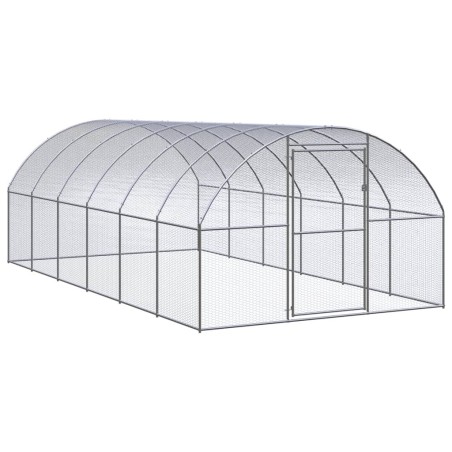vidaXL Gallinero de exterior de acero galvanizado 3x6x2 m