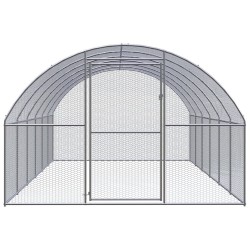 vidaXL Gallinero de exterior de acero galvanizado 3x6x2 m