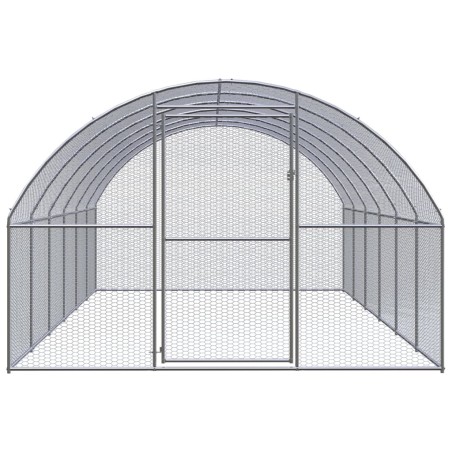 vidaXL Gallinero de exterior de acero galvanizado 3x6x2 m