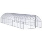 vidaXL Gallinero de exterior de acero galvanizado 3x10x2 m