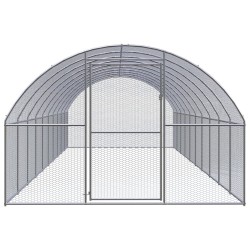 vidaXL Gallinero de exterior de acero galvanizado 3x10x2 m