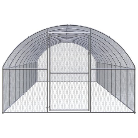 vidaXL Gallinero de exterior de acero galvanizado 3x10x2 m