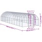 vidaXL Gallinero de exterior de acero galvanizado 3x10x2 m
