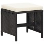 vidaXL Set de comedor de jardín 9 pzas y cojines ratán sintético negro vidaXL Set de comedor de jardín 9 pzas y cojines ratán sintético negro
