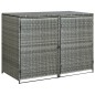 vidaXL Cobertizo doble para contenedor ratán PE gris 148x77x111 cm vidaXL Cobertizo doble para contenedor ratán PE gris 148x77x111 cm