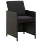 vidaXL Set de comedor de jardín 9 pzas y cojines ratán sintético negro vidaXL Set de comedor de jardín 9 pzas y cojines ratán sintético negro