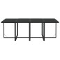 vidaXL Set de comedor de jardín 9 pzas y cojines ratán sintético negro vidaXL Set de comedor de jardín 9 pzas y cojines ratán sintético negro