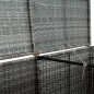 vidaXL Cobertizo doble para contenedor ratán PE gris 148x77x111 cm vidaXL Cobertizo doble para contenedor ratán PE gris 148x77x111 cm