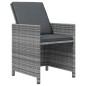vidaXL Set comedor jardín 7 pzas y cojines ratán sintético gris vidaXL Set comedor jardín 7 pzas y cojines ratán sintético gris