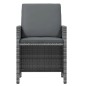 vidaXL Set comedor jardín 7 pzas y cojines ratán sintético gris vidaXL Set comedor jardín 7 pzas y cojines ratán sintético gris