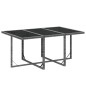 vidaXL Set comedor jardín 7 pzas y cojines ratán sintético gris vidaXL Set comedor jardín 7 pzas y cojines ratán sintético gris