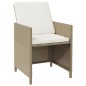 vidaXL Set comedor de jardín 9 pzas con cojines ratán sintético beige vidaXL Set comedor de jardín 9 pzas con cojines ratán sintético beige
