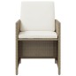 vidaXL Set comedor de jardín 9 pzas con cojines ratán sintético beige vidaXL Set comedor de jardín 9 pzas con cojines ratán sintético beige