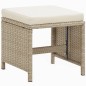vidaXL Set comedor de jardín 9 pzas con cojines ratán sintético beige vidaXL Set comedor de jardín 9 pzas con cojines ratán sintético beige