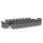 vidaXL Set de comedor jardín 21 pzas con cojines ratán sintético gris vidaXL Set de comedor jardín 21 pzas con cojines ratán sintético gris