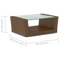 vidaXL Set muebles de jardín 8 pzas y cojines ratán sintético marrón