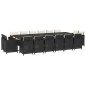 vidaXL Set comedor de jardín 17 pzas con cojines ratán sintético negro vidaXL Set comedor de jardín 17 pzas con cojines ratán sintético negro