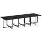 vidaXL Set comedor de jardín 17 pzas con cojines ratán sintético negro vidaXL Set comedor de jardín 17 pzas con cojines ratán sintético negro