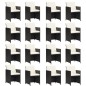 vidaXL Set comedor de jardín 17 pzas con cojines ratán sintético negro vidaXL Set comedor de jardín 17 pzas con cojines ratán sintético negro