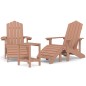 vidaXL Sillas de jardín Adirondack con reposapiés y mesa HDPE marrón vidaXL Sillas de jardín Adirondack con reposapiés y mesa HDPE marrón