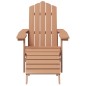 vidaXL Sillas de jardín Adirondack con reposapiés y mesa HDPE marrón vidaXL Sillas de jardín Adirondack con reposapiés y mesa HDPE marrón