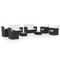 vidaXL Set muebles de jardín 8 piezas y cojines ratán sintético negro vidaXL Set muebles de jardín 8 piezas y cojines ratán sintético negro