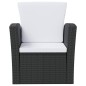 vidaXL Set muebles de jardín 8 piezas y cojines ratán sintético negro vidaXL Set muebles de jardín 8 piezas y cojines ratán sintético negro