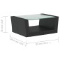 vidaXL Set muebles de jardín 8 piezas y cojines ratán sintético negro vidaXL Set muebles de jardín 8 piezas y cojines ratán sintético negro