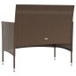 vidaXL Set muebles de jardín 8 pzas y cojines ratán sintético marrón