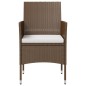 vidaXL Set muebles de jardín 8 pzas y cojines ratán sintético marrón