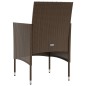 vidaXL Set muebles de jardín 8 pzas y cojines ratán sintético marrón