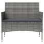 vidaXL Set de muebles de jardín 16 pzas y cojines ratán sintético gris vidaXL Set de muebles de jardín 16 pzas y cojines ratán sintético gris