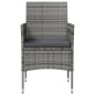 vidaXL Set de muebles de jardín 16 pzas y cojines ratán sintético gris vidaXL Set de muebles de jardín 16 pzas y cojines ratán sintético gris