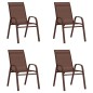 vidaXL Juego de comedor de jardín 5 piezas con cojines marrón y negro vidaXL Juego de comedor de jardín 5 piezas con cojines marrón y negro