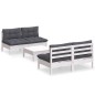 vidaXL Muebles de jardín 5 pzas con cojines antracita madera de pino