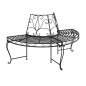 vidaXL Banco de jardín semicircular 2 uds de acero negro 160 cm vidaXL Banco de jardín semicircular 2 uds de acero negro 160 cm