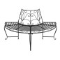 vidaXL Banco de jardín semicircular 2 uds de acero negro 160 cm vidaXL Banco de jardín semicircular 2 uds de acero negro 160 cm