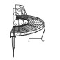 vidaXL Banco de jardín semicircular 2 uds de acero negro 160 cm vidaXL Banco de jardín semicircular 2 uds de acero negro 160 cm