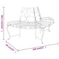 vidaXL Banco de jardín semicircular 2 uds de acero negro 160 cm vidaXL Banco de jardín semicircular 2 uds de acero negro 160 cm
